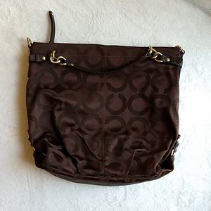 Coach 14146 Brooke Brown Signature Canvas Hobo